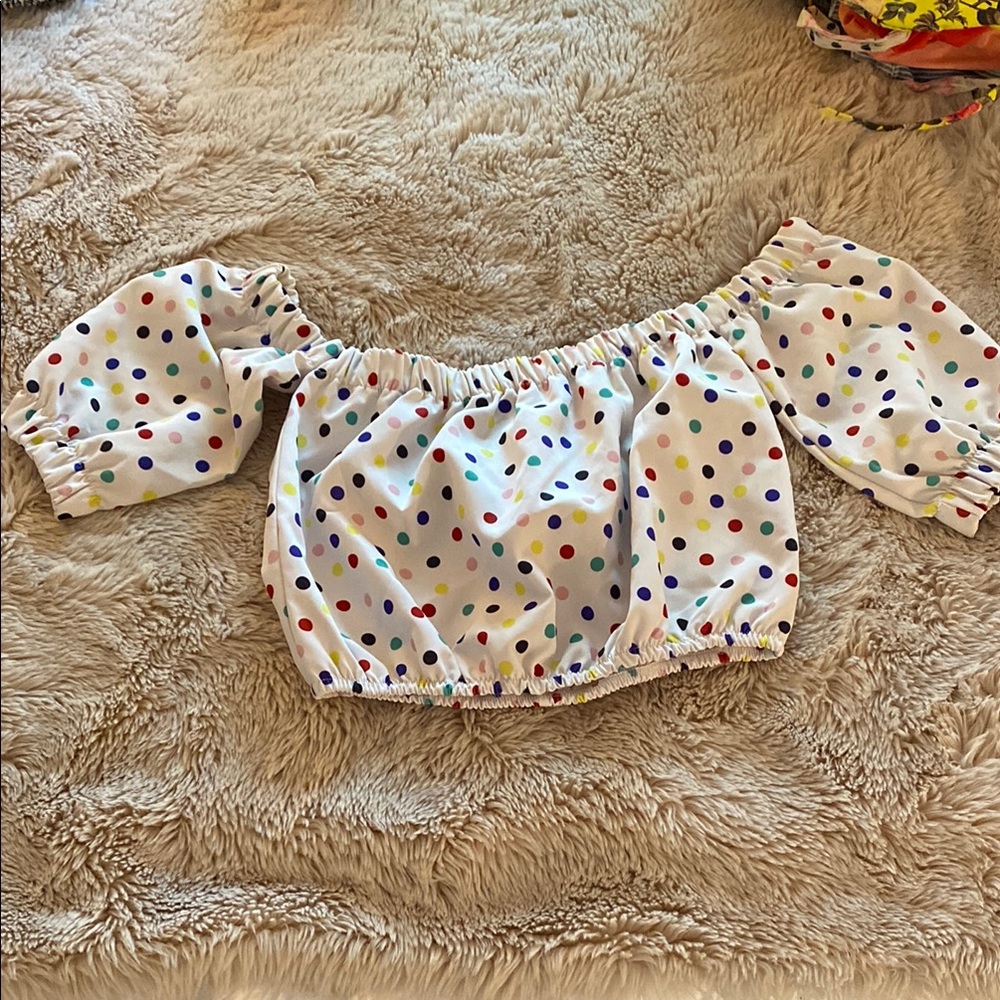 Polka Dot Off-Shoulder Top